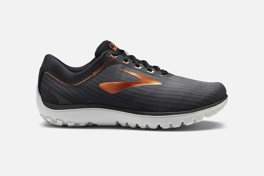 Brooks PureFlow 7 Mens UK - Road Running Shoes - Grey/Black/Copper 045-YDRION